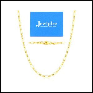 Sterling Silver Paperclip Chain Necklace Elegant Minimal Layering Jewelry